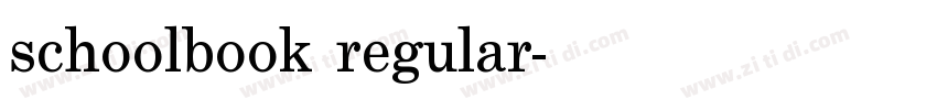 schoolbook regular字体转换